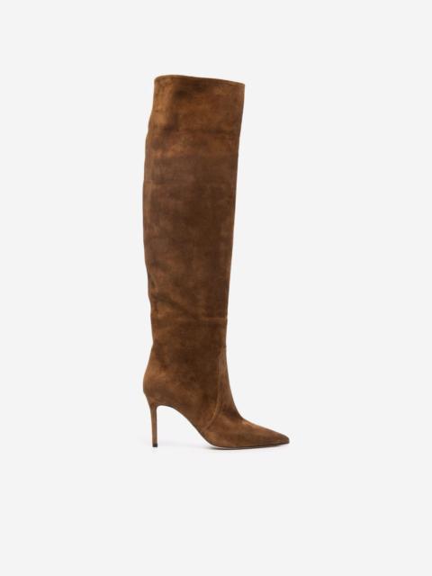 SCAROSSO x Brian Atwood Carra suede boots