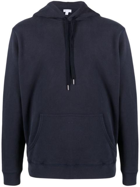 Sunspel drawstring-fastening cotton hoodie