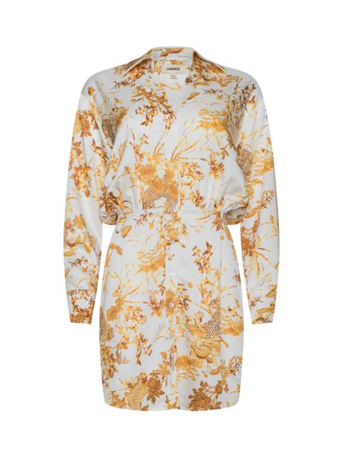 L'AGENCE Demie Satin Shirt Dress