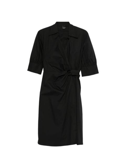 PINKO knotted wrap midi dress