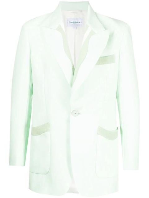CASABLANCA Memphis Pinstripe Single Breasted Rib Blazer