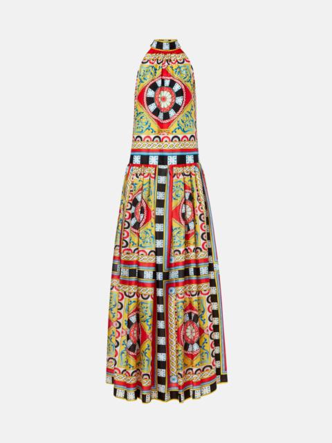 Dolce & Gabbana Taormina printed halterneck silk gown