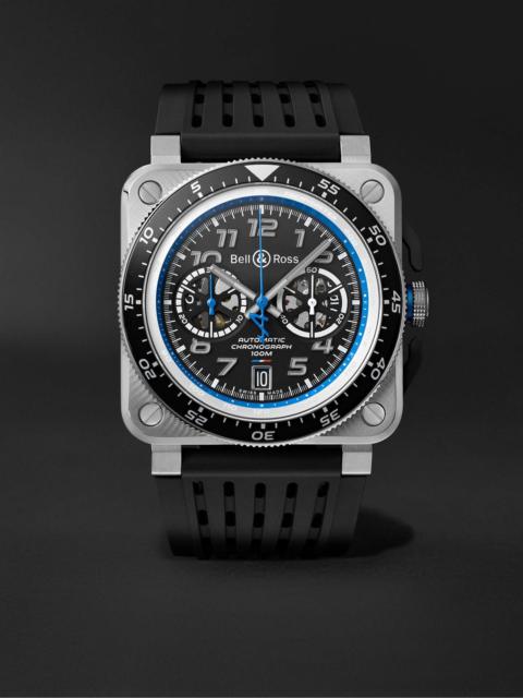 Bell & Ross + Alpine F1 Team BR 03-94 Limited Edition Automatic Chronograph 42mm Stainless Steel and Rubber Watc