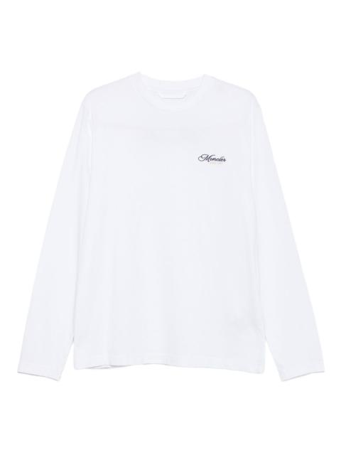 Moncler logo-embroidered long-sleeve T-shirt