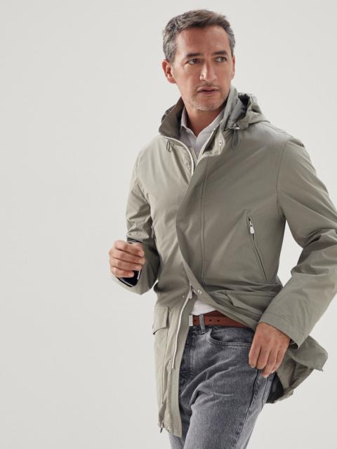 Brunello Cucinelli Water-resistant microfiber parka with detachable hood