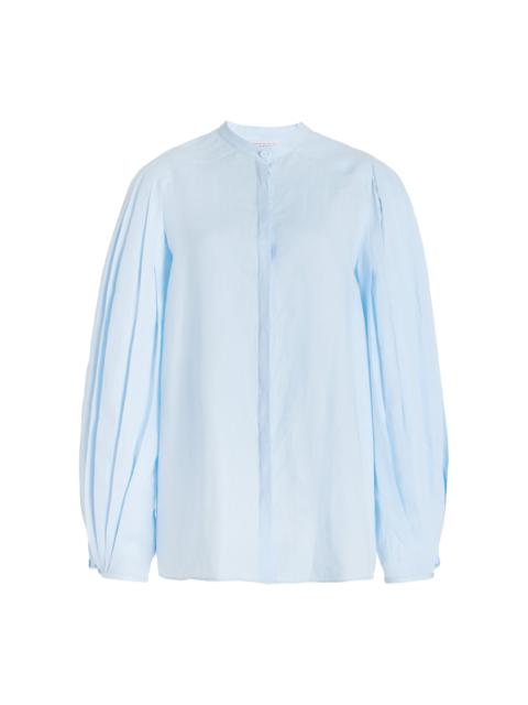 GABRIELA HEARST Laetitia Blouse in Light Blue Aloe Linen