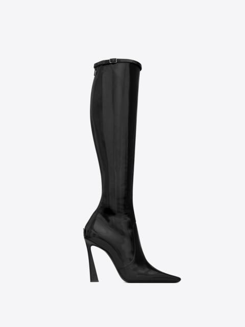 SAINT LAURENT justify boots in shiny leather