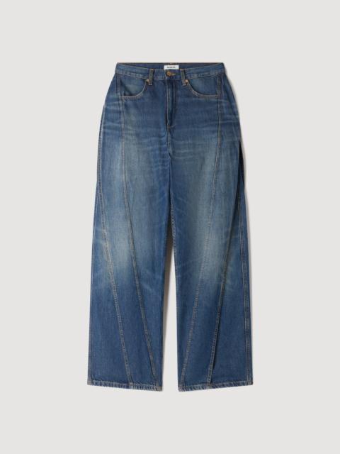 Sandro WIDE-LEG TOPSTITCHED PANEL JEANS