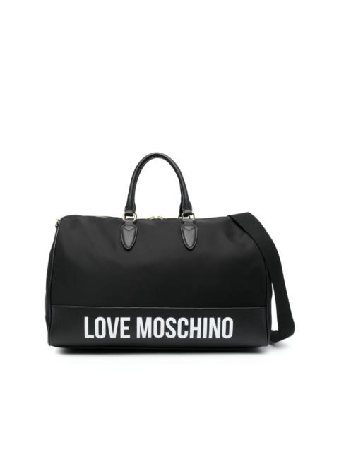 Moschino logo-print duffle bag
