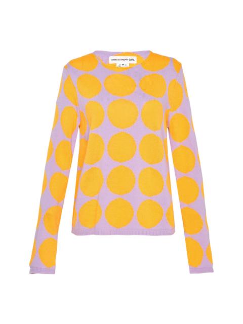 Comme des Garçons GIRL Oversized Dot Knit Top