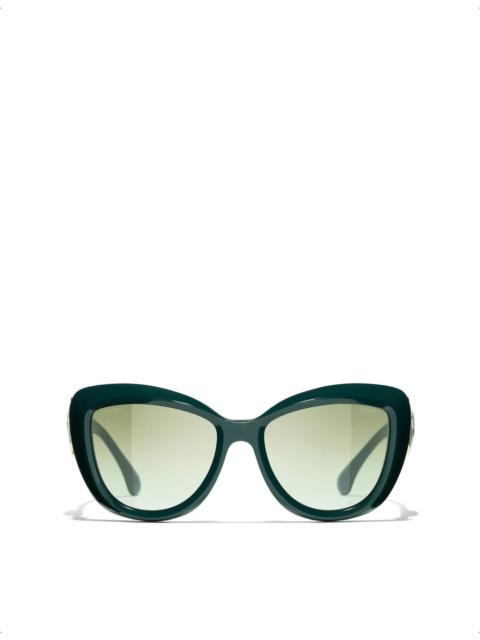 CHANEL Butterfly-frame sunglasses