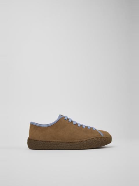 CAMPER Peu Terreno Brown Suede and Leather Shoes for Women.