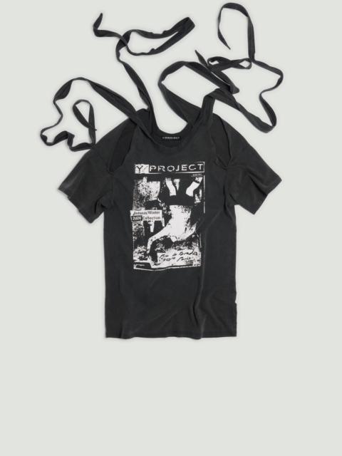 Y/Project Multiscarf Rock Band Print Dress