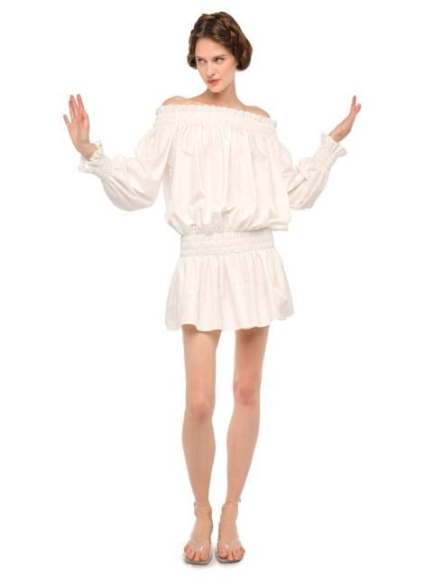 NORMA KAMALI LONG SLEEVE PEASANT MINI DRESS