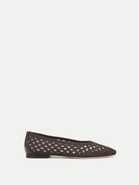 VERONICA BEARD CIENNA WOVEN SATIN FLAT
