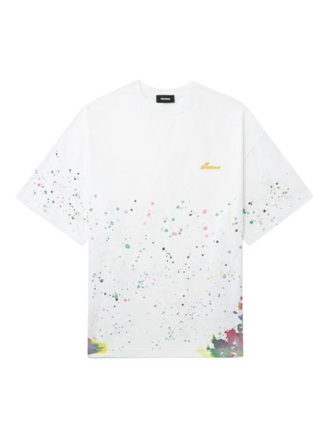 We11done paint-splatter cotton T-shirt