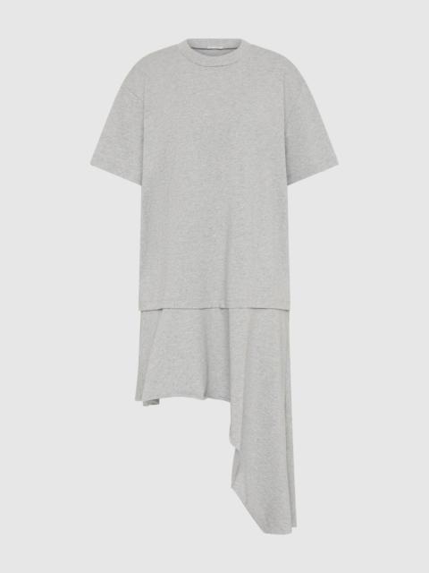 ST. AGNI Layered Tee Mini Dress - Light Grey Marle