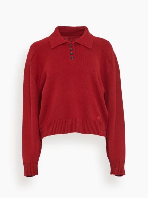 Loulou de Saison Homere Boxy Sweater in Burgundy