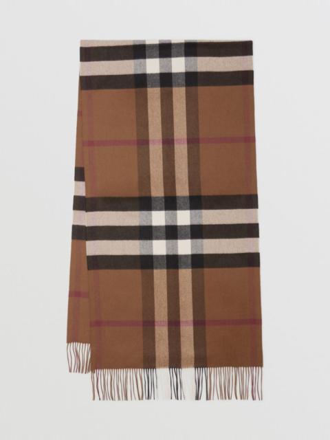 Burberry Check wool-blend knitted scarf - Brown