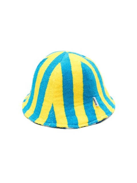 striped reversible terry-cloth sun hat