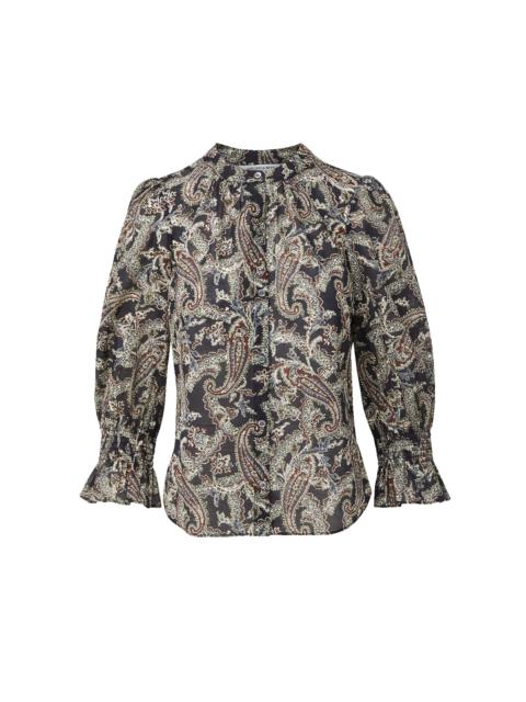 VERONICA BEARD ASHLYNN PAISLEY BLOUSE