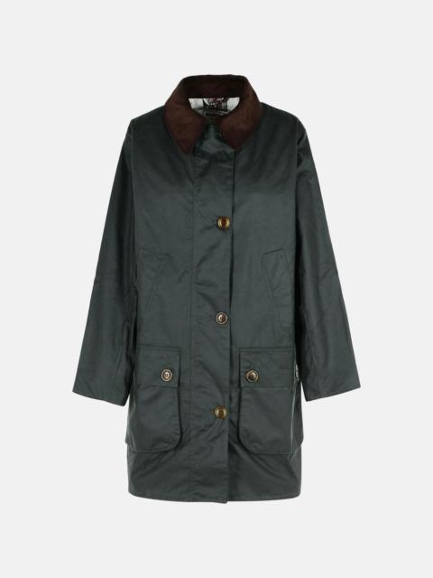 'ALEXA' GREEN WAXED COTTON JACKET