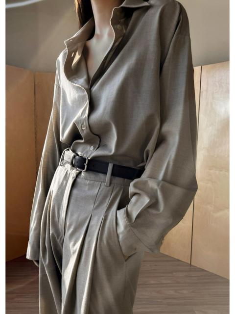The Frankie Shop Gelso Shirt - Light Taupe Melange