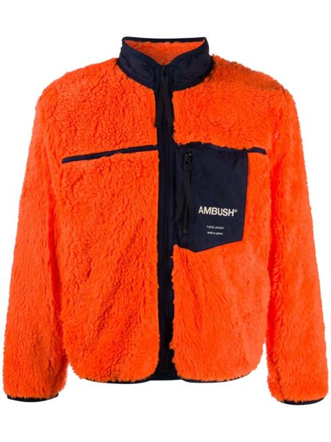 Ambush 로고 인쇄 fleece 재킷