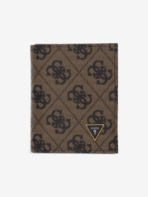 GUESS USA Milano monogram-print logo-plaque wallet