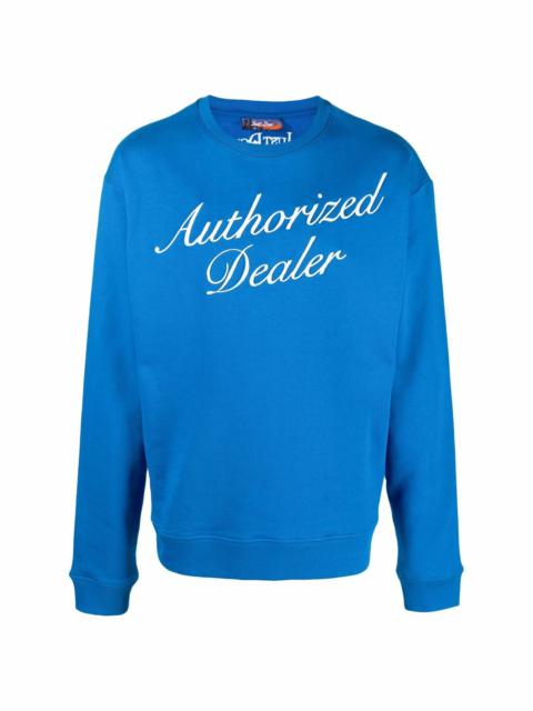 Authorized Dealer-print rib-trimmed sweatshirt