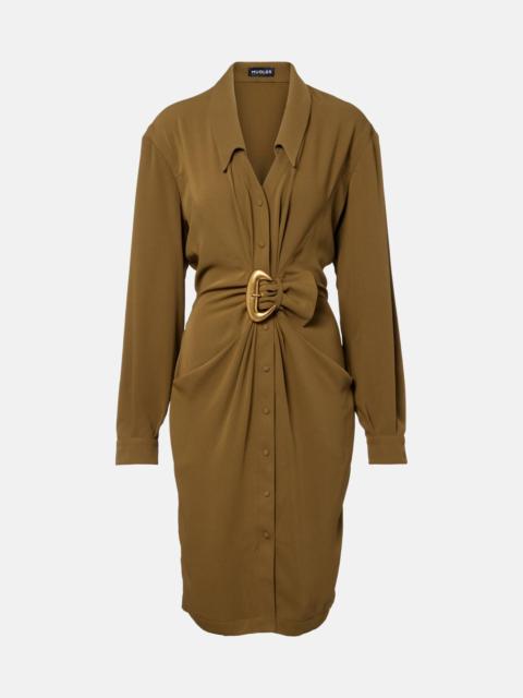 MUGLER re/edit Cow-boys crêpe twill shirt dress