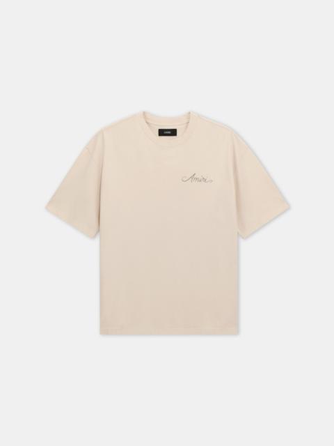 AMIRI MA QUAD CHECKERBOARD OVERSIZED TEE