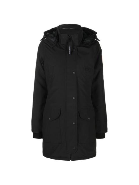 zip-up padded down coat