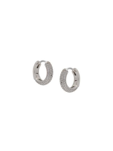 kate spade pave mini huggies earrings