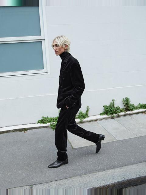 The Kooples DOUBLE-BREASTED SUIT JACKET IN BLACK VELVET