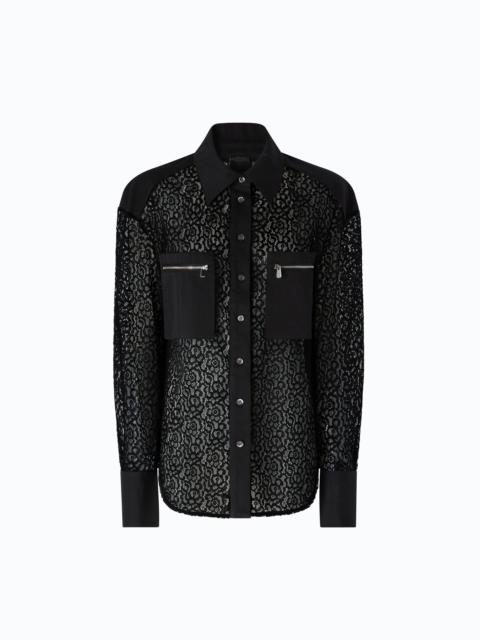 PINKO LACE SHIRT WITH POCKETS