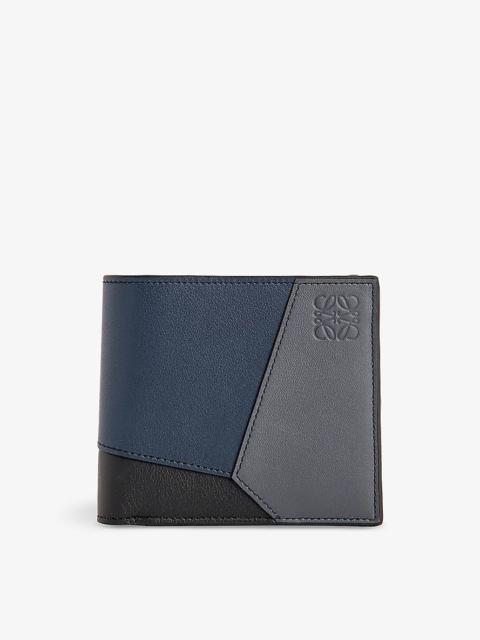 Puzzle Edge brand-debossed leather wallet