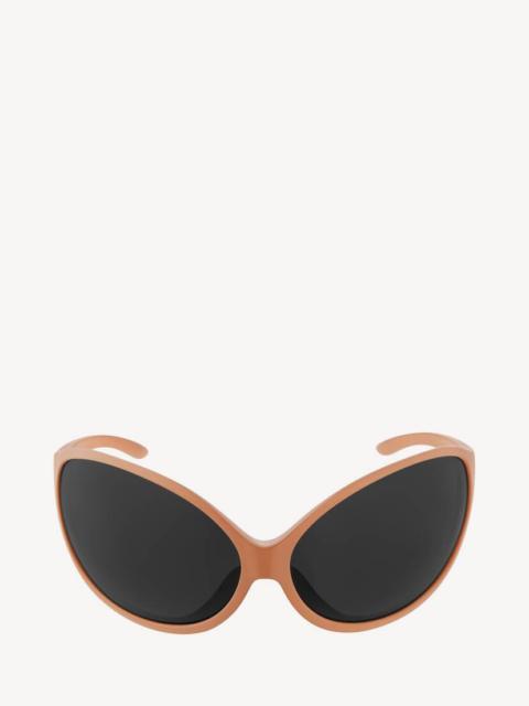 Phantom Round Sunglasses in Milky Nude