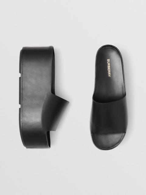 Burberry Leather Platform Sandals