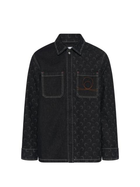 Marine Serre Moon Laser Denim Overshirt