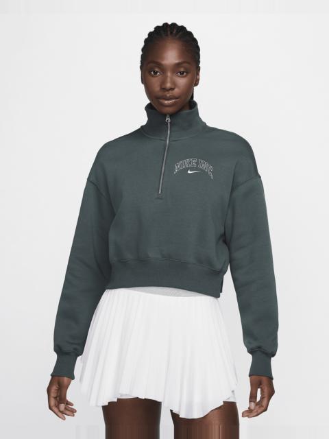 Women's Nike Sportswear Phoenix Fleece 1/2-Zip Cropped Sweatshirt
