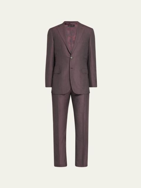 Brioni Men's Wool Herringbone Single-Breasted Suit