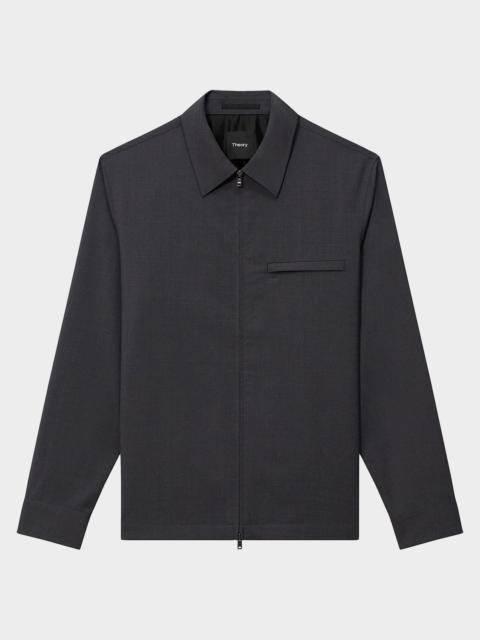 Theory Men's Travel Overshirt in Motion Wool