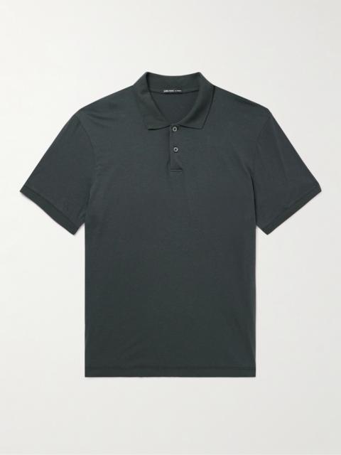 JAMES PERSE Luxe Lotus Cotton-Jersey Polo Shirt