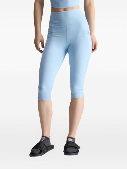 adidas logo-print cropped leggings