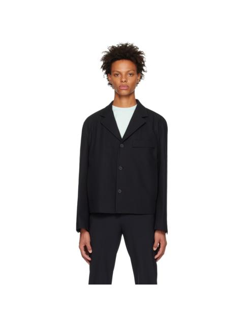 SOLID HOMME Navy Cropped Blazer
