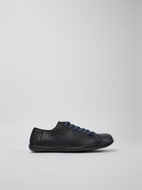 CAMPER Peu Black Leather Shoes for Women.