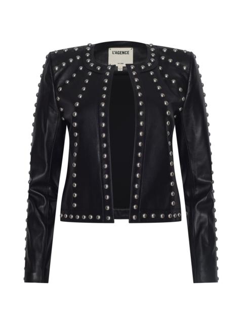 L'AGENCE Fia Studded Leather Jacket