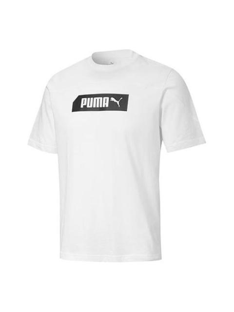 PUMA PUMA Alphabet Logo Printing Round Neck Short Sleeve White 583864-52