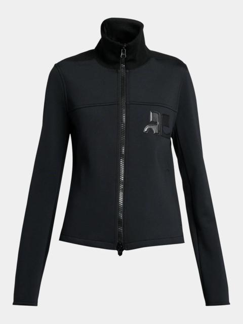 courrèges Technical Jersey Zip Track Jacket